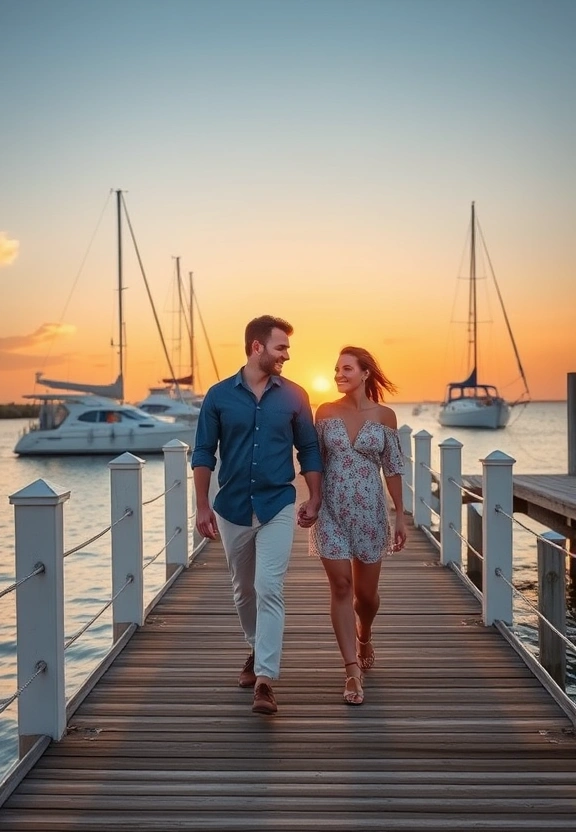 Engagement session on dock