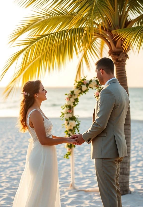 Intimate beach elopement